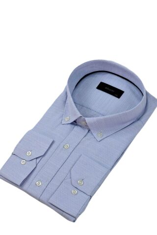 Erkek Büyük Beden Klasik Tek Cepli Uzun Kol Gömlek BGL-ST04342