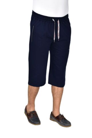 Erkek Büyük Beden Rahat Kesim Düz Paça Likralı Kumaş Kapri BGL-ST04618