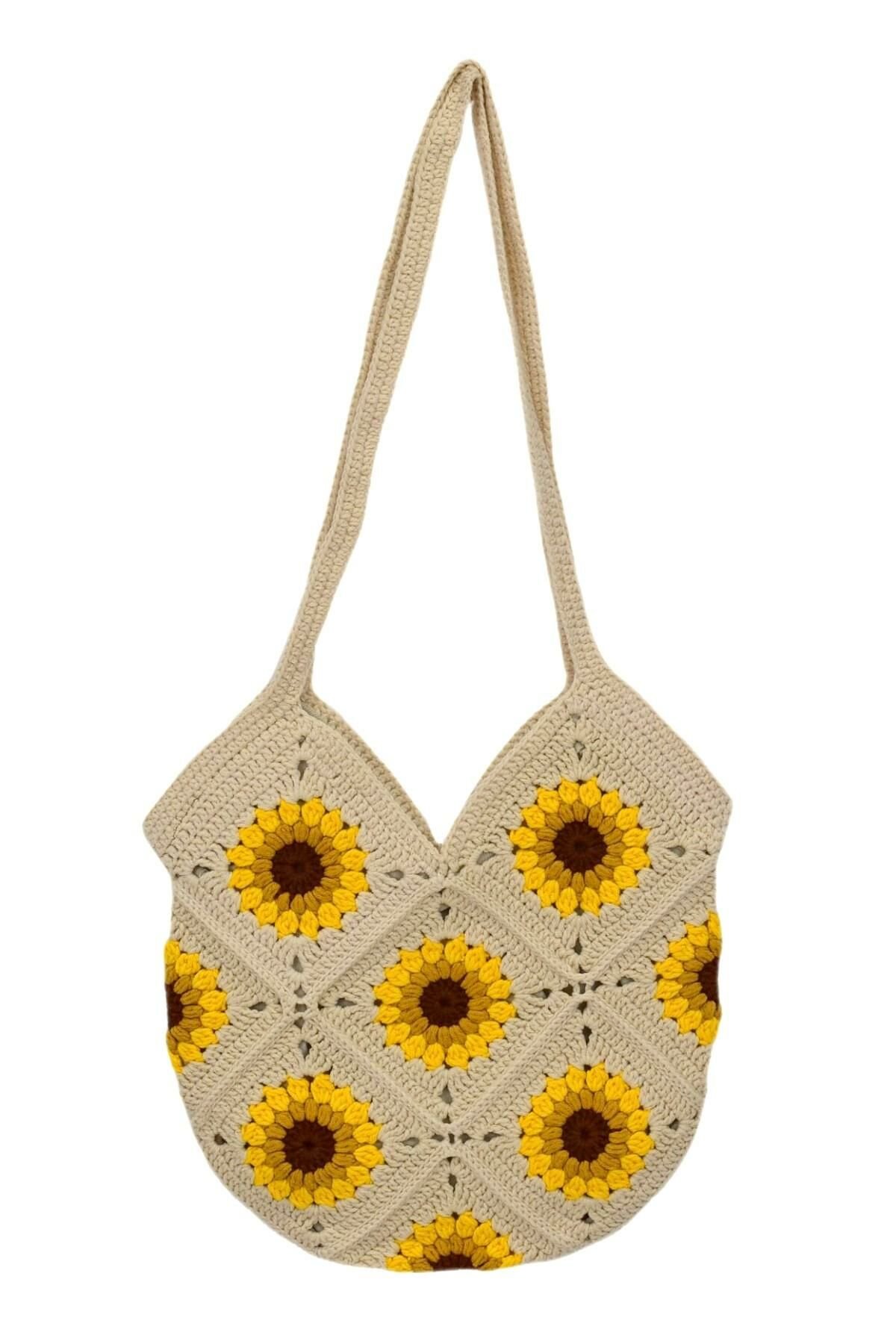 El Örgüsü Motif Desenli İçi Astarlı Omuz Çanta BGL-ST04725