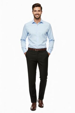 Erkek Silim Fit Klasik Pilesiz  Kumaş Pantolon P1160 BGL-ST04743