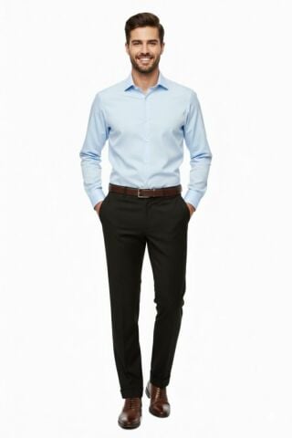 Erkek Silim Fit Klasik Pilesiz  Kumaş Pantolon P1160 BGL-ST04743