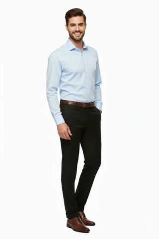 Erkek Silim Fit Klasik Pilesiz  Kumaş Pantolon P1160 BGL-ST04743