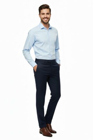 Erkek Silim Fit Klasik Pilesiz  Kumaş Pantolon P1160 BGL-ST04743