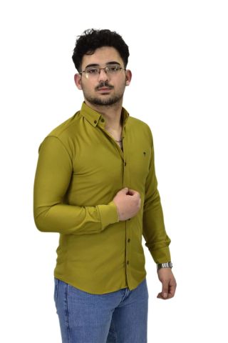 Erkek Spor Silim Fit Uzun Kol Gömlek BGL-ST04482