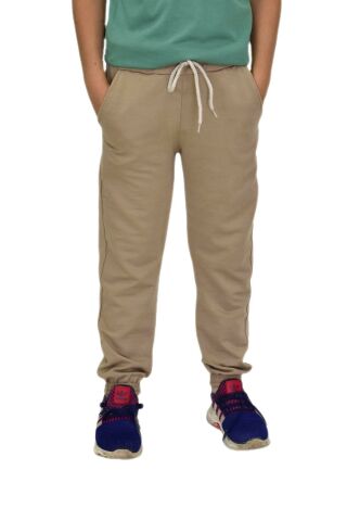 Bej Rengi Bel Paça Lastikli Kız Erkek Çocuk Eşofman Altı BGL-ST04723