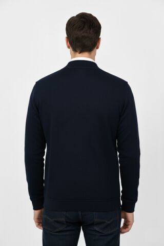 Erkek Hakim Yaka Astarlı Triko Fermuarlı Mont BGL-ST04831