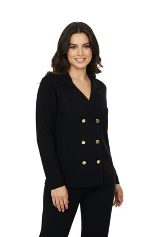 Kadın Kruvaze Düğmeli Triko Hırka BGL-ST05075