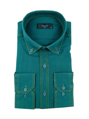 Erkek Slim Fitt Keten Gömlek Bgl-st00143