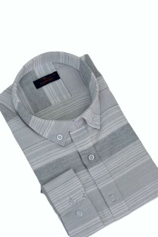 Erkek Silim Fit Pano Çizgili Gömlek BGL-ST03097