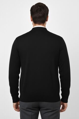 Erkek Polo Yaka Astarlı Triko Mont Fermuarlı BGL-ST04830