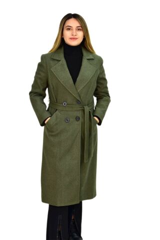 Kadın 4 Düğme Kaşe Kaban K3110 BGL-ST03280