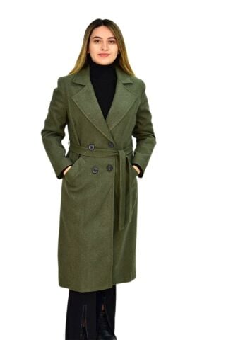 Kadın 4 Düğme Kaşe Kaban K3110 BGL-ST03280