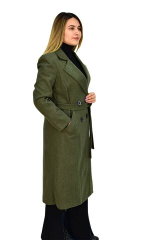 Kadın 4 Düğme Kaşe Kaban K3110 BGL-ST03280