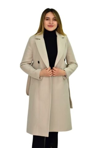 Kadın 4 Düğme Kaşe Kaban K3110 BGL-ST03280