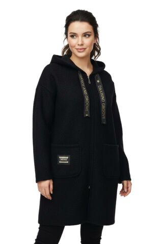 Kadın Anne Kapüşonlu Cepli Buklet Hırka BGL-ST05084