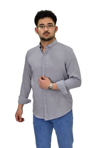 Erkek Spor Silim Fit Uzun Kol Gömlek G5033 BGL-ST04492