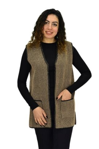 Kadın Anne Cepli Triko Yelek BGL-ST04133