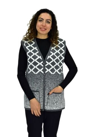 Kadın Anne Cepli Triko Yelek ASY BGL-ST04131