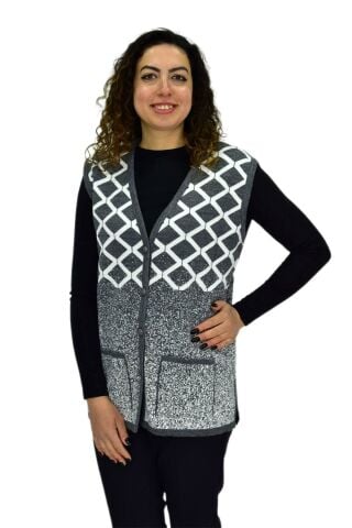 Kadın Anne Cepli Triko Yelek ASY BGL-ST04131