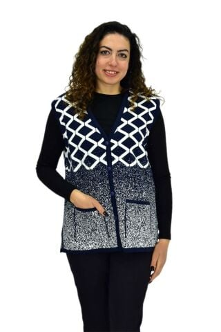 Kadın Anne Cepli Triko Yelek ASY BGL-ST04131