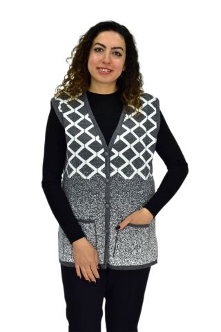 Kadın Anne Cepli Triko Yelek ASY BGL-ST04131