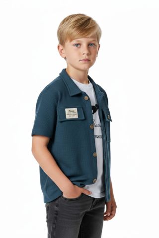 Erkek Çocuk Gömlek Tişört 2 Li Takım BGL-ST05261