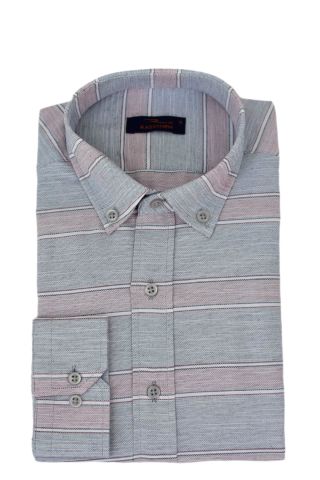 Erkek Silim Fit Pano Çizgili Gömlek BGL-ST03098