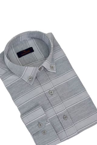 Erkek Silim Fit Pano Çizgili Gömlek BGL-ST03098