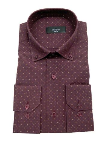 Erkek Slim Fit Puantiyeli Gömlek 000144