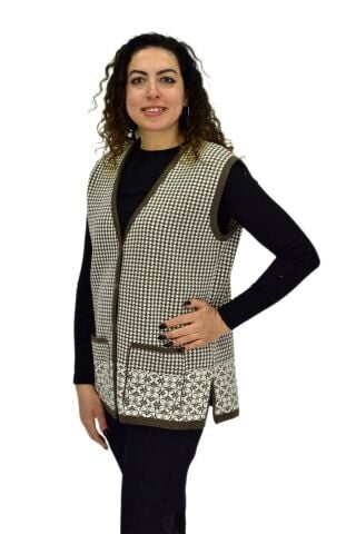 Kadın Anne Cepli Triko Yelek ASY BGL-ST04132