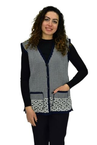 Kadın Anne Cepli Triko Yelek ASY BGL-ST04132