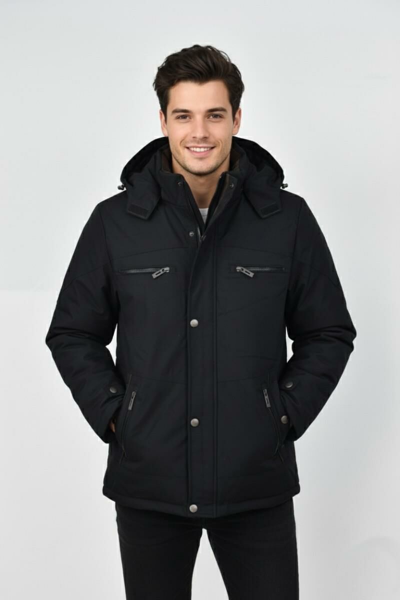 Erkek Kapüşonlu Spor Mont Regular Fit 3335 BGL-ST04902