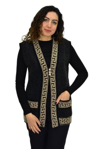 Kadın Anne Cepli Triko Yelek BGL-ST04134