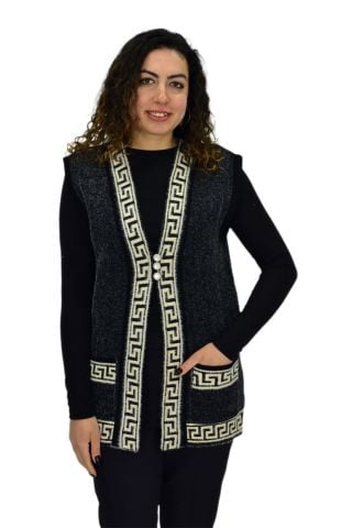 Kadın Anne Cepli Triko Yelek BGL-ST04134