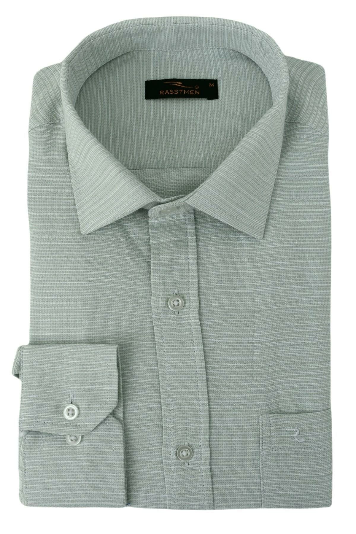 Erkek Klasik Uzun Kol Petek Dokulu Gömlek BGL-ST02762