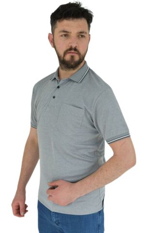 Erkek Büyük Beden Polo Yaka Cepli Tişört Kagi 2356 BGL-ST02881