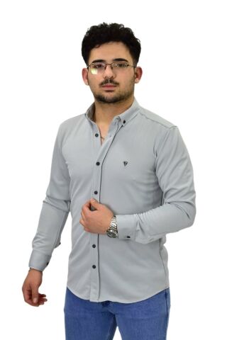 Erkek Spor Silim Fit Uzun Kol Gömlek BGL-ST04484