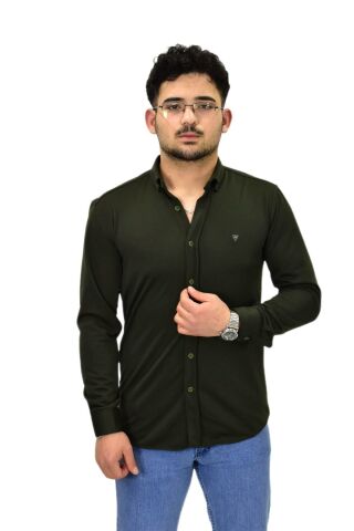 Erkek Spor Silim Fit Uzun Kol Gömlek BGL-ST04484