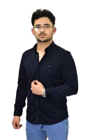 Erkek Spor Silim Fit Uzun Kol Gömlek BGL-ST04484