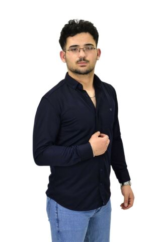 Erkek Spor Silim Fit Uzun Kol Gömlek BGL-ST04484