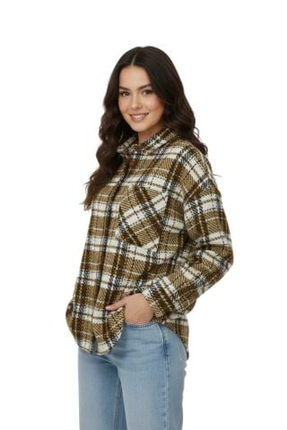 Kadın Ekose Oduncu Gömlek BGL-ST05067