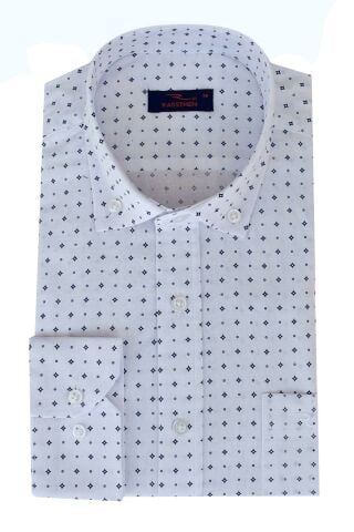 Erkek Uzun Kol Klasik Gömlek Puantiyeli BGL-ST01900