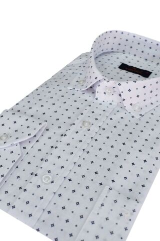 Erkek Uzun Kol Klasik Gömlek Puantiyeli BGL-ST01900