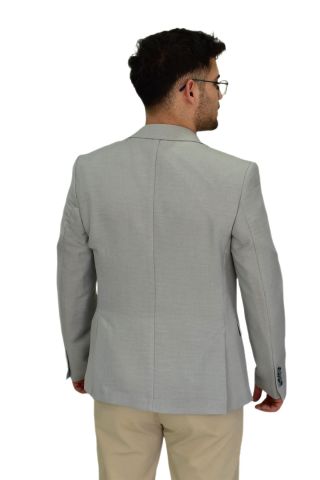 Erkek Gri Tek Spor Ceket Çift Yırtmaçlı BGL-ST04465