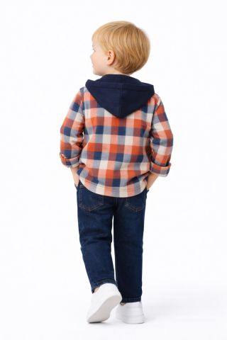 Erkek Çocuk Pantolon Gömlek Tişört 3 Lü Takım BGL-ST05264