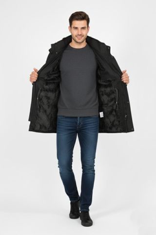 Erkek Spor Kanvas Kapüşonlu Parka 85134 BGL-ST04883