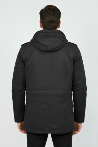 Erkek Spor Kanvas Kapüşonlu Parka 85133 BGL-ST04882