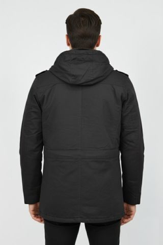 Erkek Spor Kanvas Kapüşonlu Parka 85133 BGL-ST04882