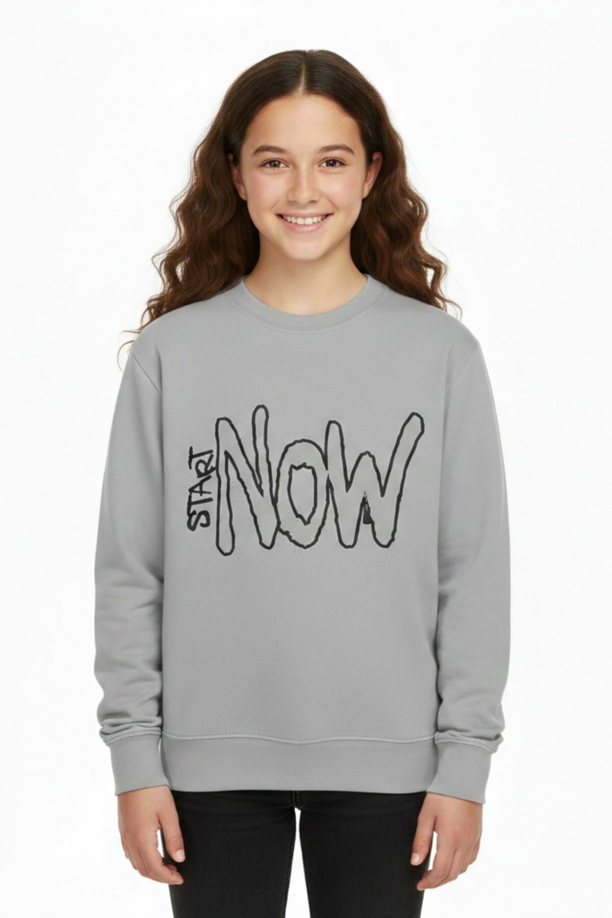 Kız Çocuk Baskılı Sweatshirt BGL-ST05267