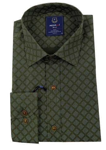 Erkek Slim Fit Puantiye Gömlek Bgl-st00887